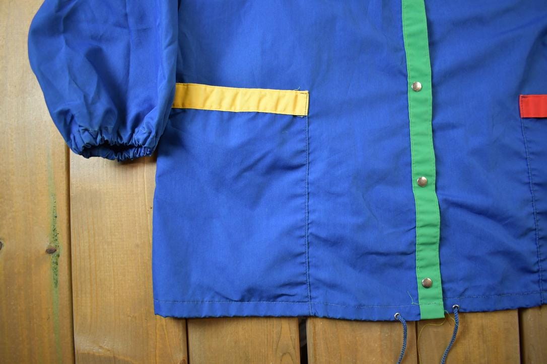 Vintage 1980s Nylon Colour Block Chore Jacket - XL