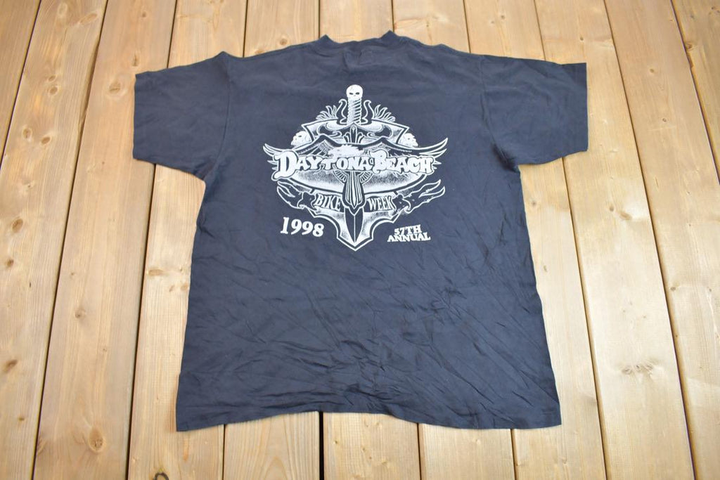 Vintage 1998 Daytona Bike Week Born In The USA Graphic T Shirt