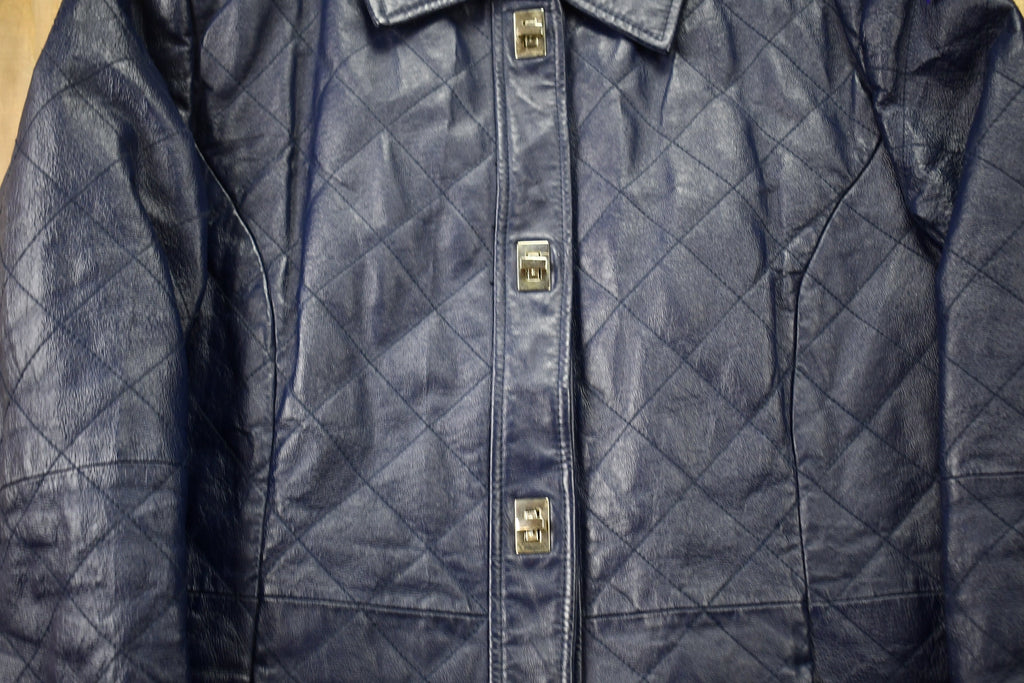Vintage 1990s Chadwick's Quilted Leather Jacket