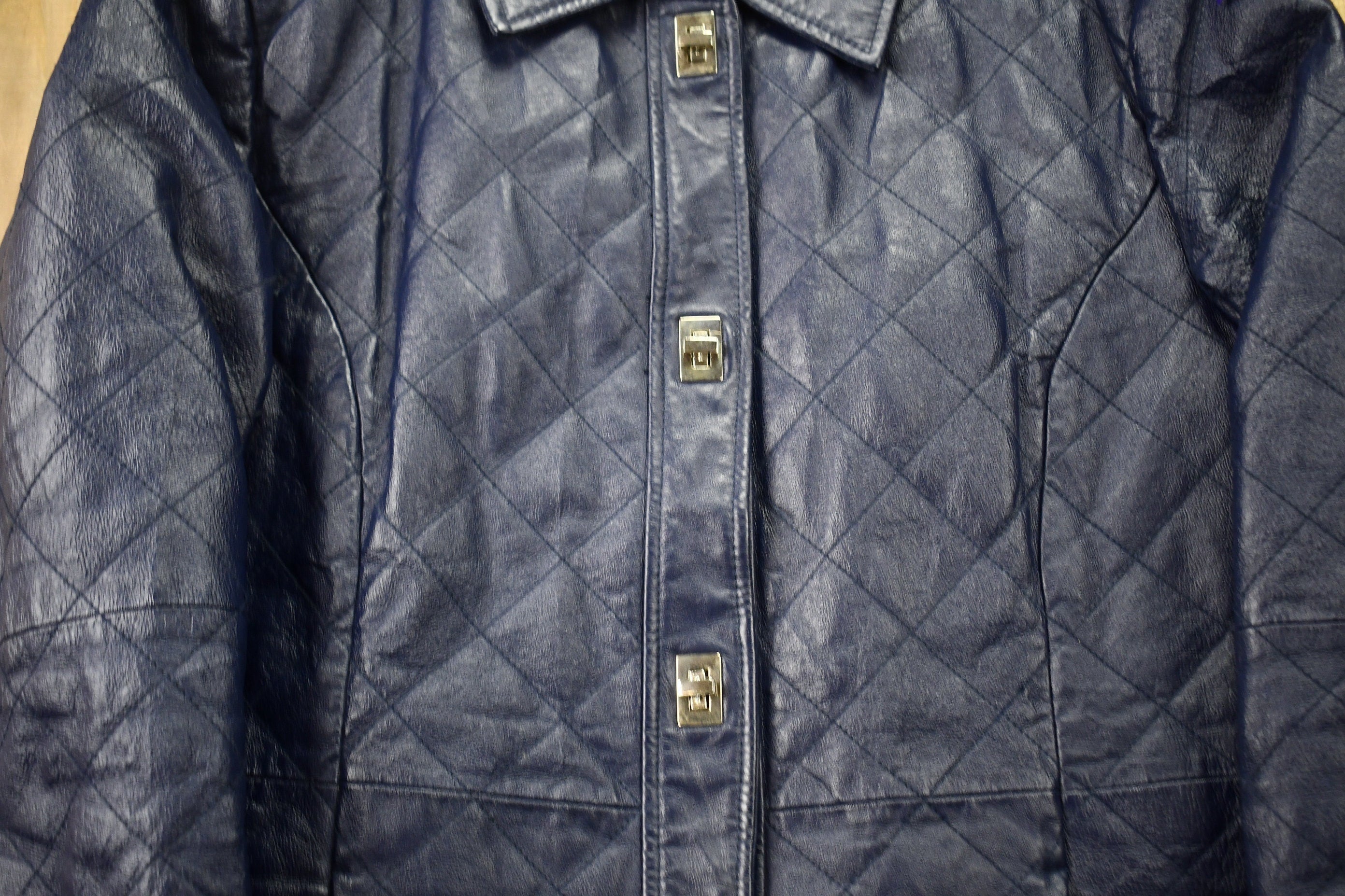 Vintage 1990s Chadwick's Quilted Leather Jacket