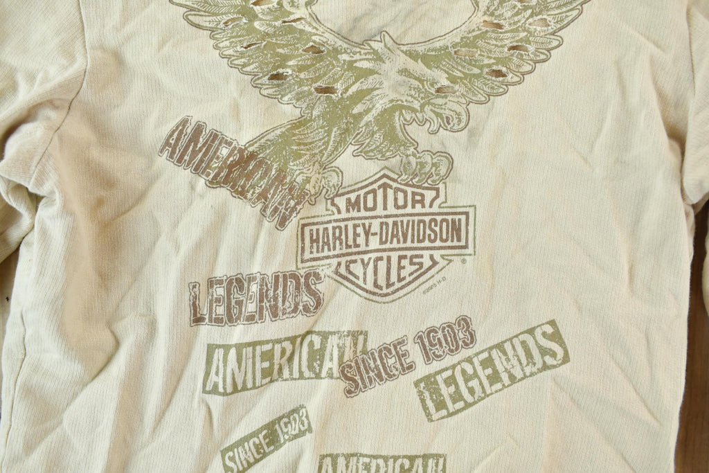 Vintage Y2K Harley Davidson Motorcycles Single Stitch Long Sleeve T-Shirt