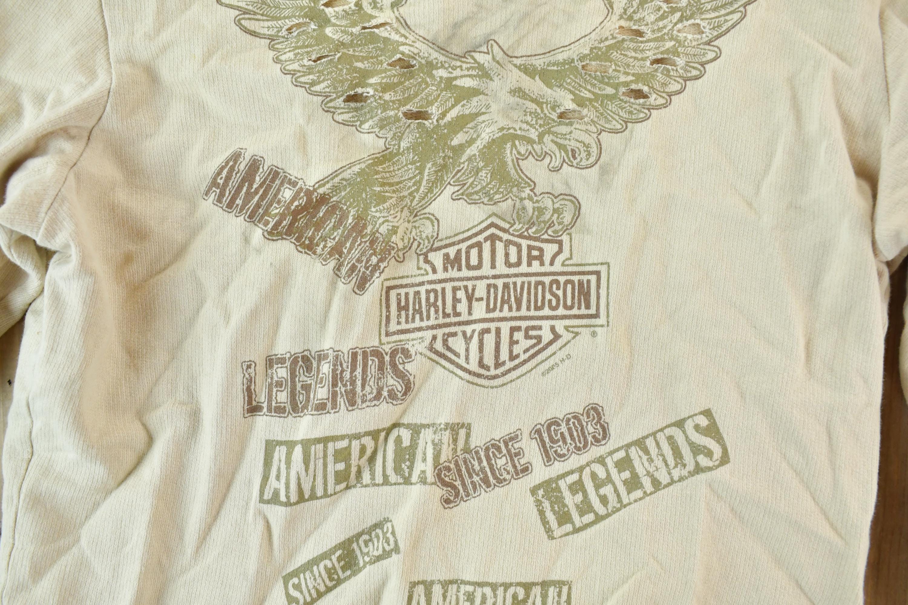 Vintage Y2K Harley Davidson Motorcycles Single Stitch Long Sleeve T-Shirt