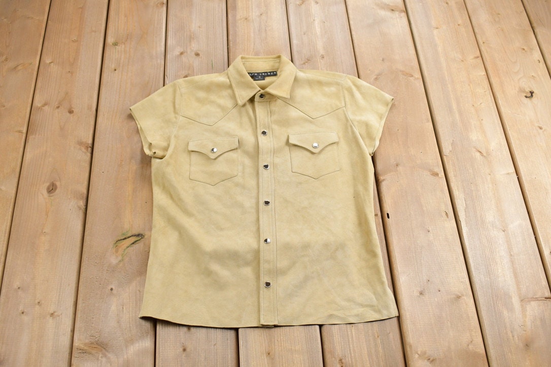 Vintage 1990s Womens Ralph Lauren Western Button Up Shirt