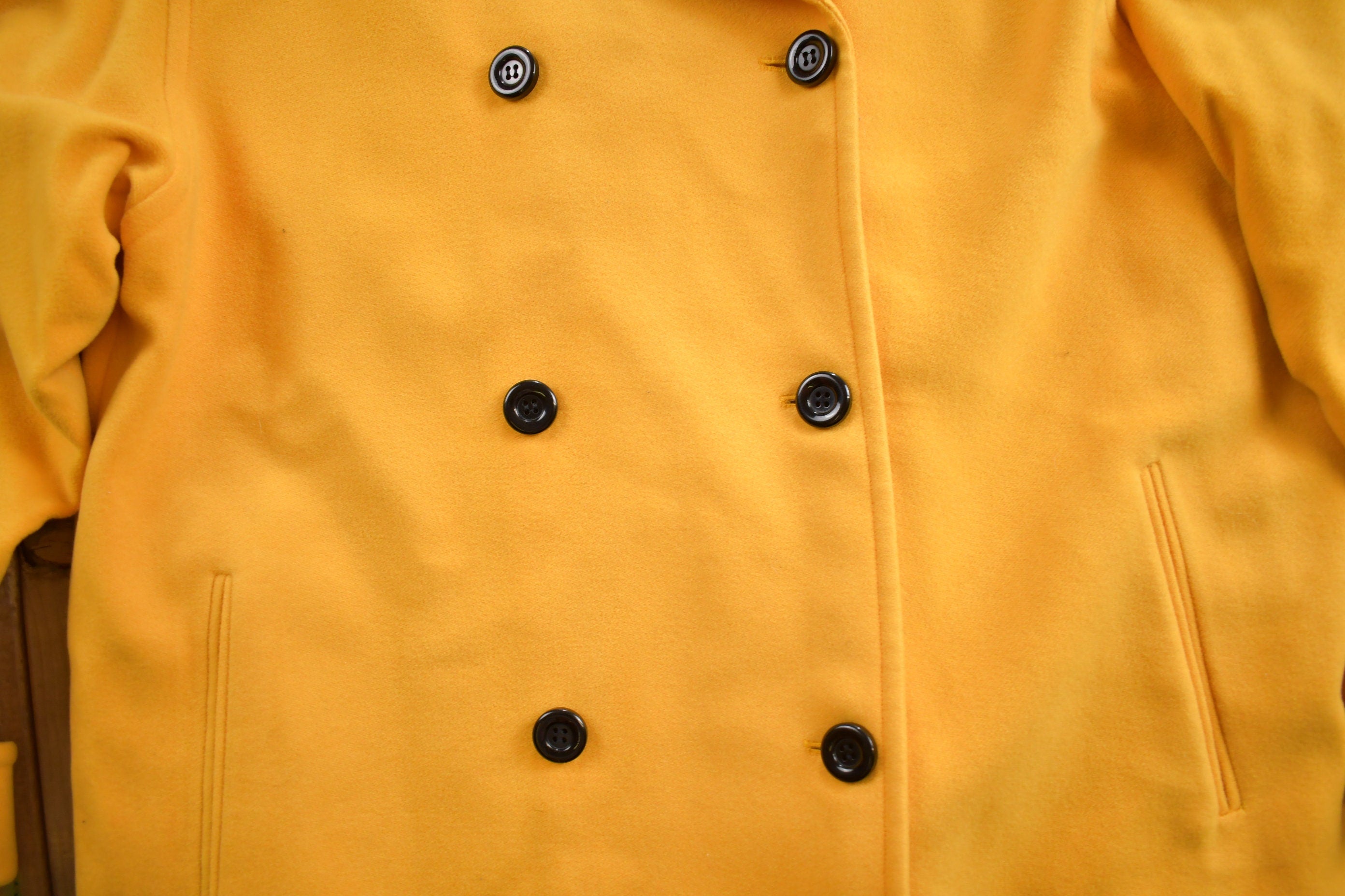 Vintage 1980s Jones New York Yellow Wool Jacket