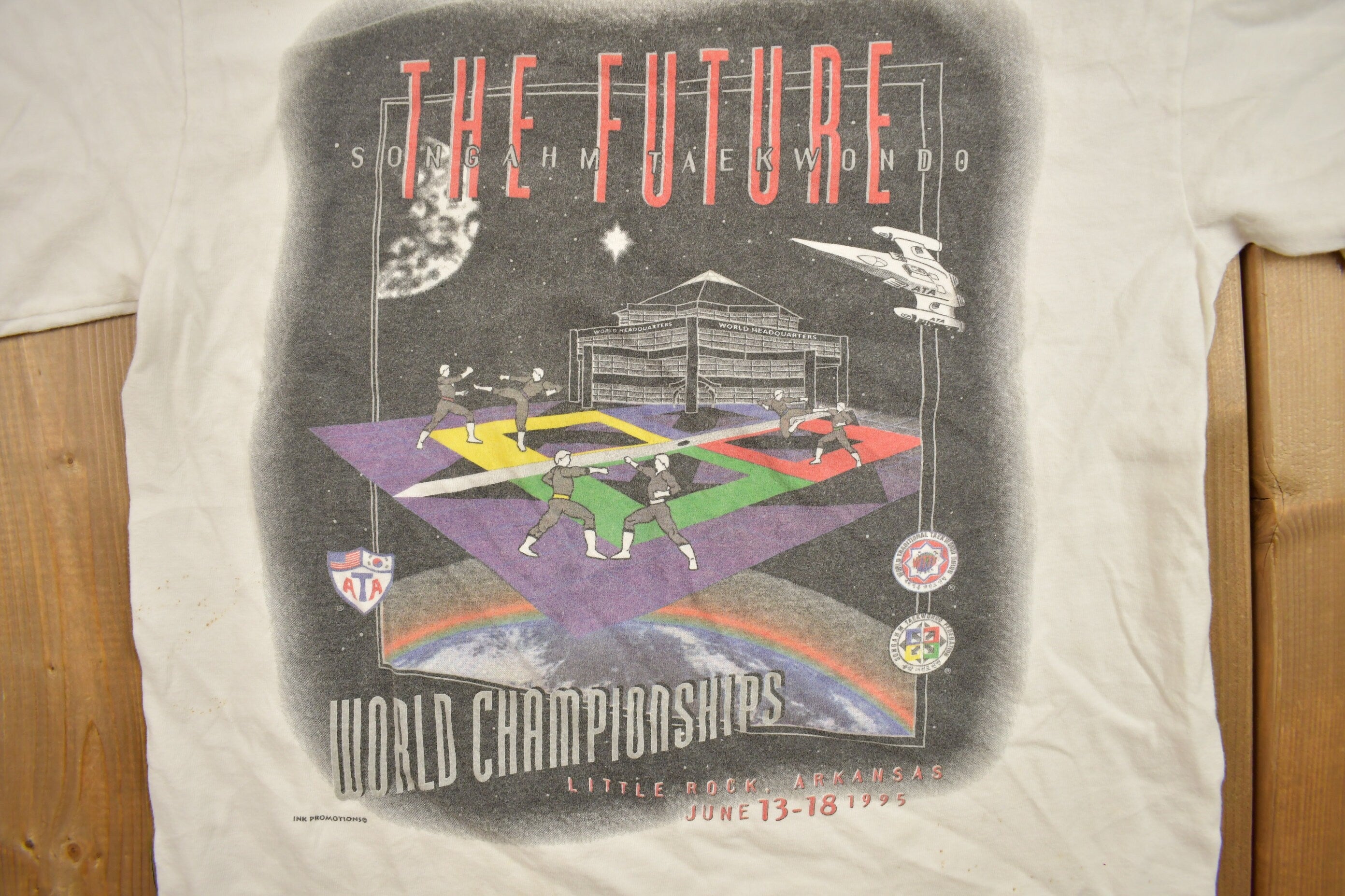 Vintage 1990s Taekwando World Championships Graphic T Shirt