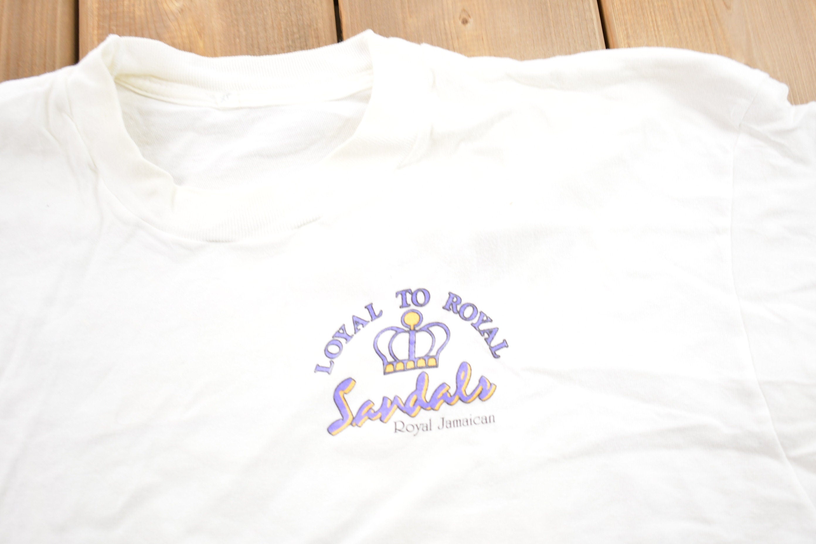 Vintage 1990s Loyal To Royal Sandals Graphic T-Shirt