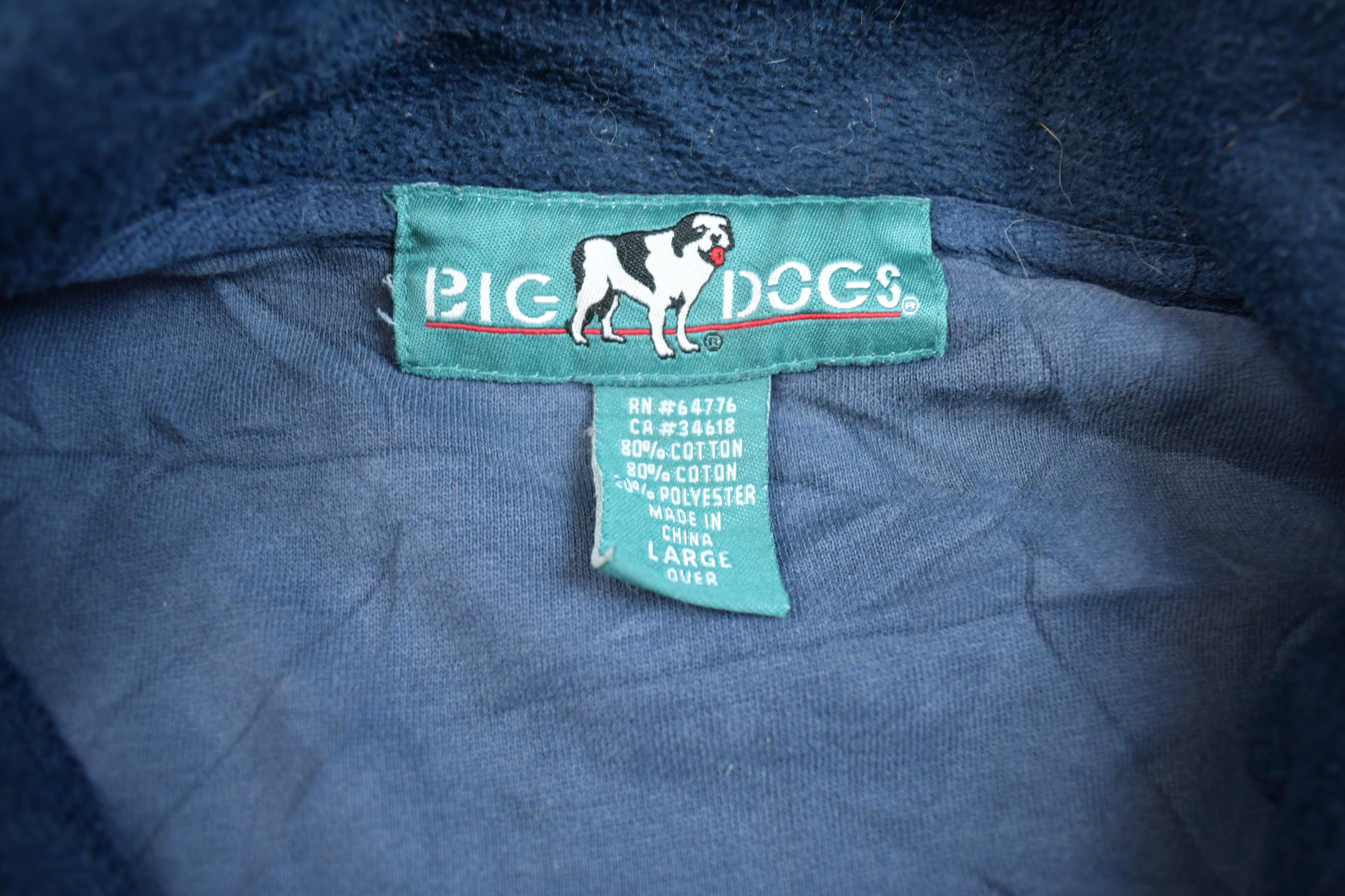 Vintage 1990s Big Dogs Embroidered Fleece Sweater