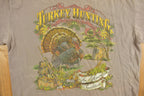 Vintage 1996 Buck Wear Turkey Hunting Graphic T-Shirt Streetwear Made In USA