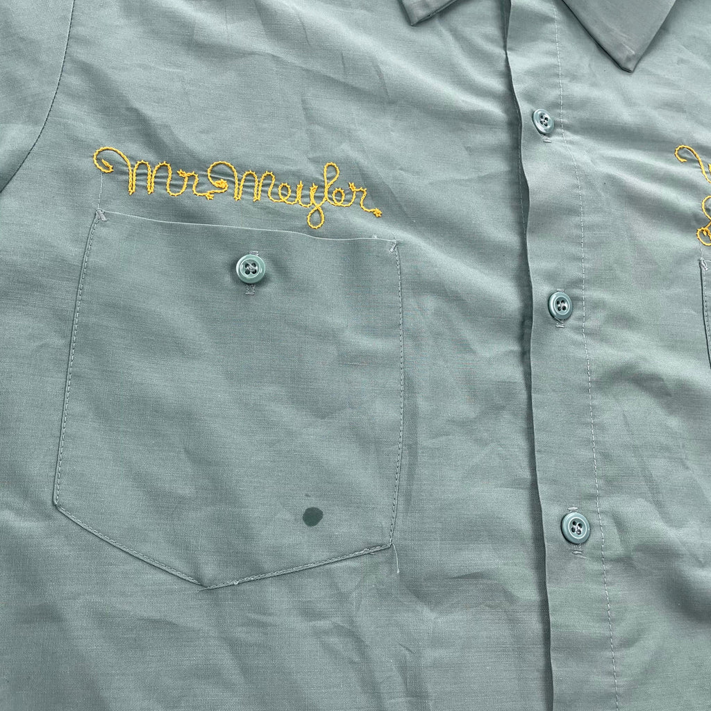 Vintage 1980s Chain Stitch Workman Button Up Shirt