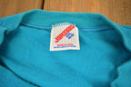 Vintage 1990s Jerzees Blue Blank T Shirt  Vintage T Shirt  Streetwear  Blank Tee  Made In USA
