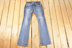 Vintage Deadstock Y2K Grace In LA Bedazzled Bootcut Low Rise Jeans Women's Size 26 x 32