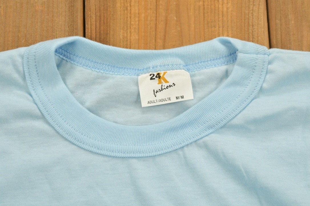Vintage 1980s Blue Blank T Shirt