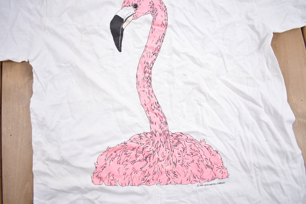 Vintage 1990 Pink Flamingo Graphic T Shirt