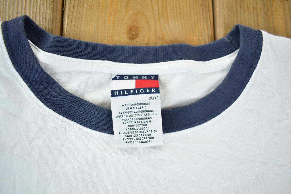 Vintage 1990s Tommy Hilfiger Flag Graphic T-Shirt Men's XL