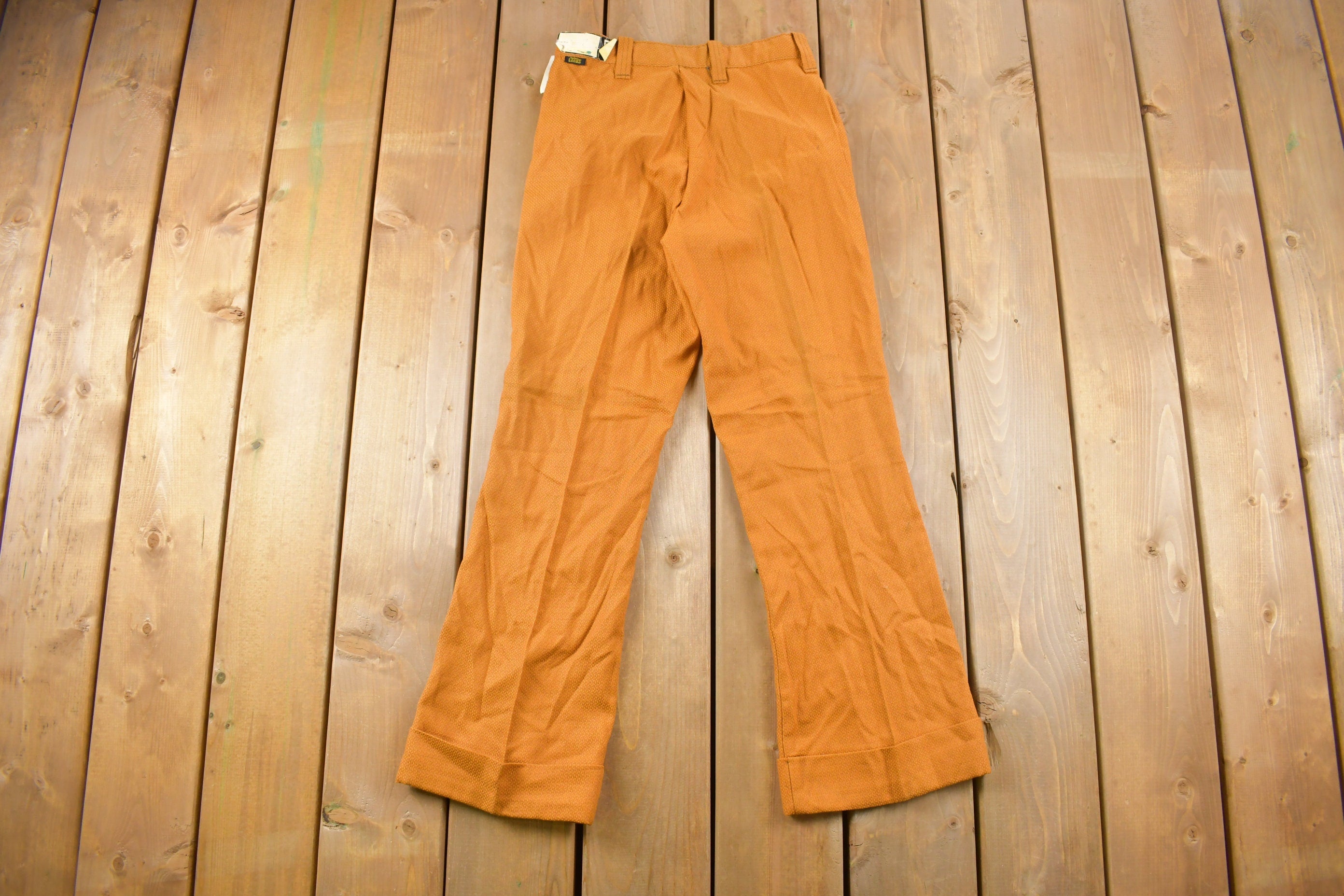 Vintage Deadstock 1970s Leeds Hot-Set Flared Trousers Size 30 x 36