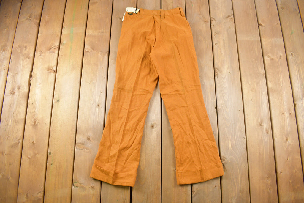 Vintage Deadstock 1970s Leeds Hot-Set Flared Trousers Size 30 x 36