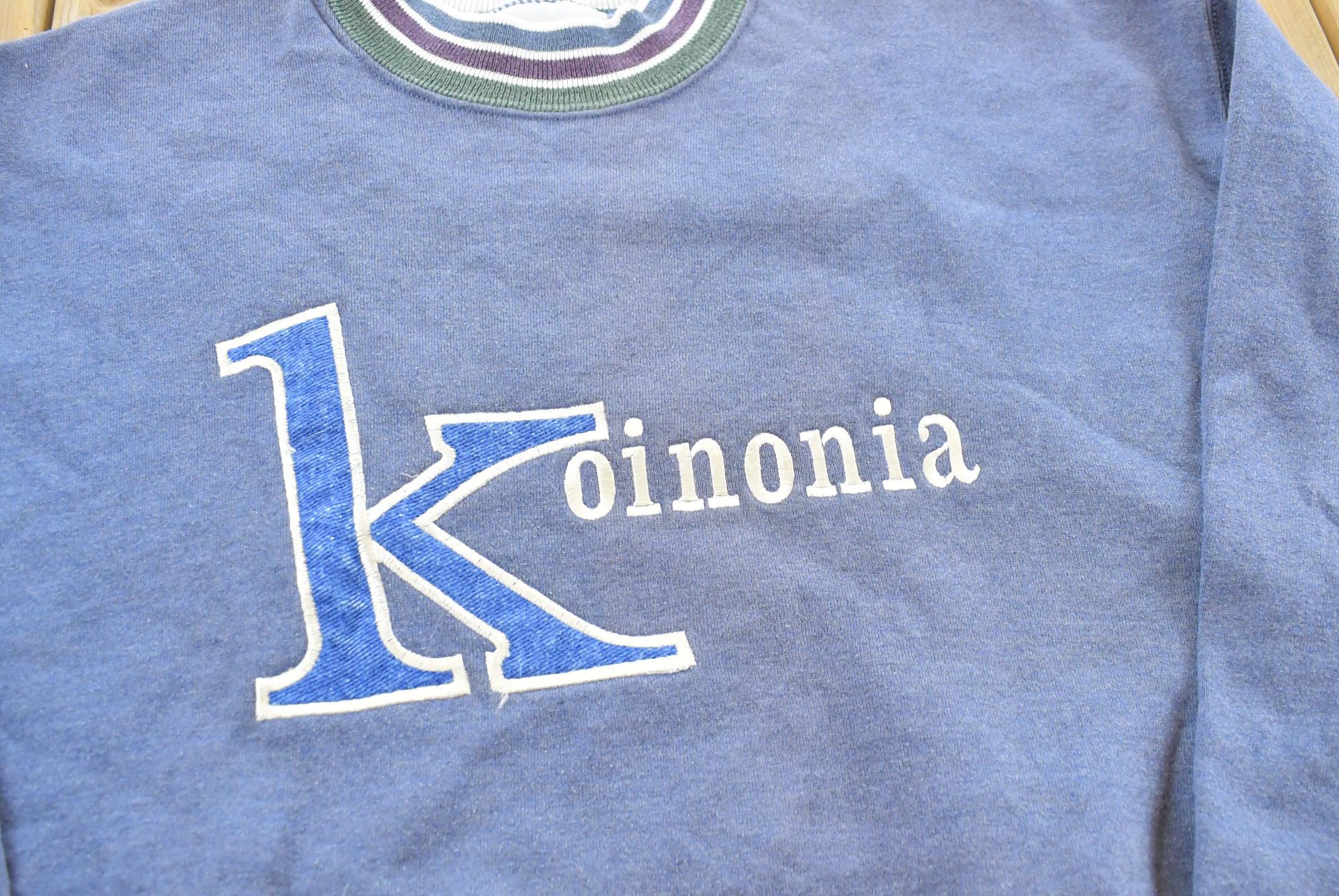 Vintage 1990s Koinonia Fellowship Jesus Crewneck Sweatshirt Mens L / 90s Crewneck / Christianity Religious / Streetwear / Made in USA