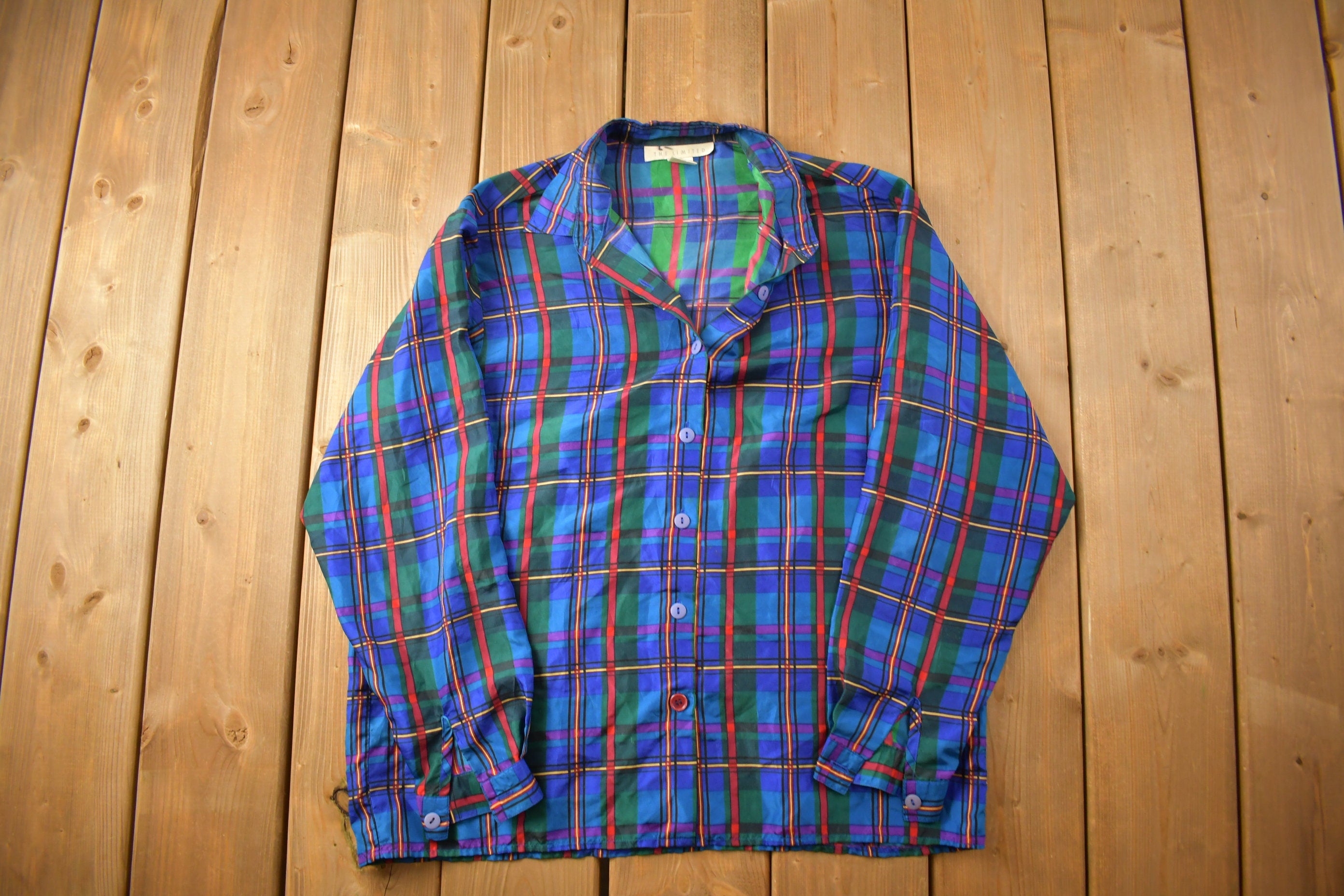 Vintage 1990s The Limited Plaid Flannel Button Up Shirt