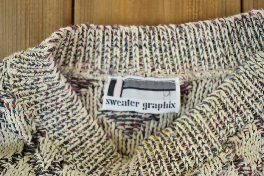 Vintage 1990s Sweater Graphix Knit Crewneck Sweater