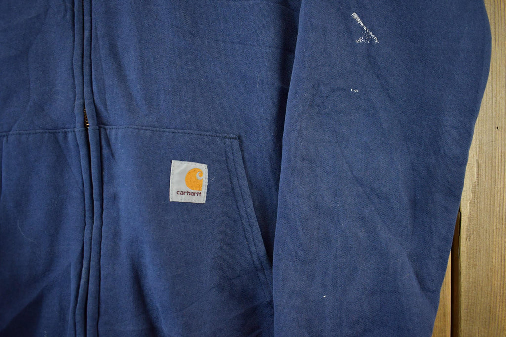 Vintage 1990s Distressed Carhartt Zip Up Thermal Hoodie