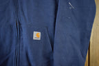 Vintage 1990s Distressed Carhartt Zip Up Thermal Hoodie