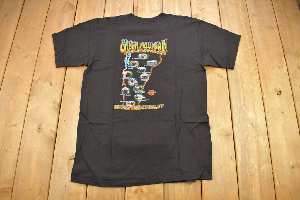 Vintage 1990s Harley Davidson Green Mountain Essex Junction VT T-Shirt