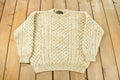 Vintage 1990s Country Knitwear Wool 3D Cable Knit Sweater Men's Large