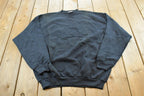 Vintage 1990s Blank Black Tultex Crewneck Sweatshirt Men's XL