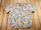 Vintage 2000s Women's Blouse Best Company Patchwork Quilt Style Button Up Shirt