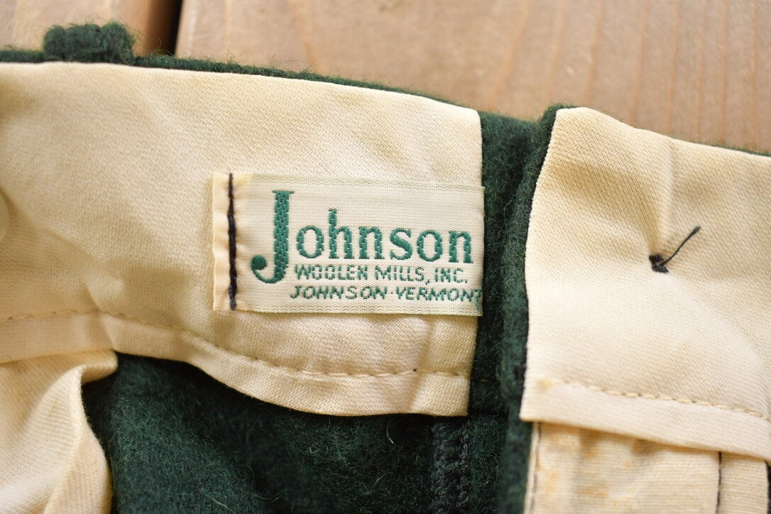 Vintage 1970s Green Johnson Trousers Size 26 x 30.5  Made in USA  American Vintage  Streetwear Fashion  Vintage Pants