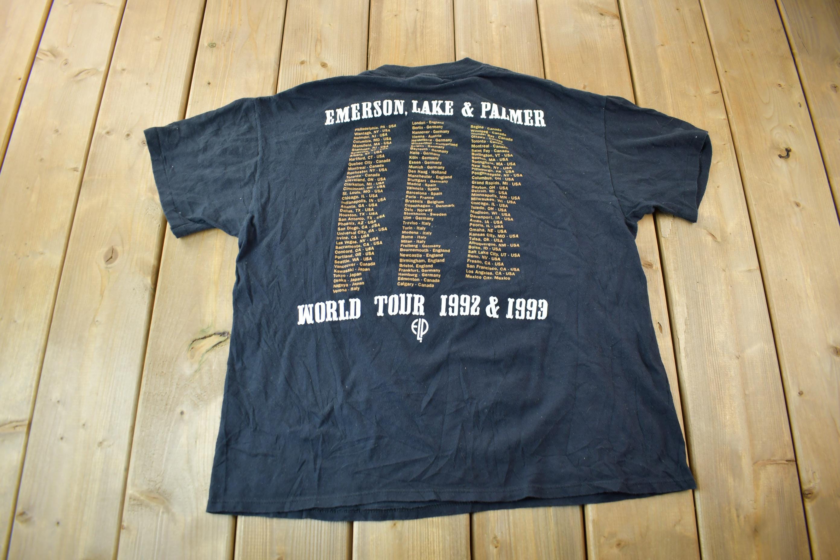 Vintage 1992 Emerson Lake And Palmer World Tour Single Stitch Band Tee