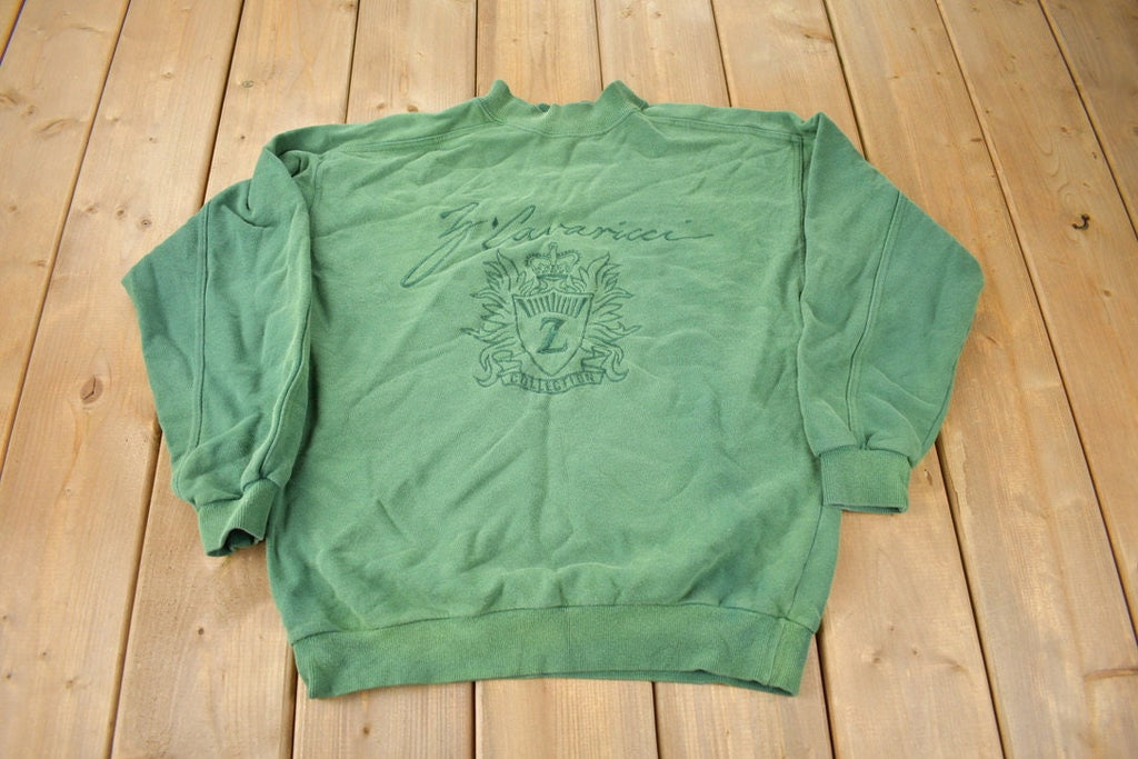 Vintage 1990s Z Cavaricci Embroidered Crewneck Sweatshirt Size Small