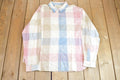 Vintage 1990s Authentic St John's Bay Pastel Plaid Button Up Flannel Shirt