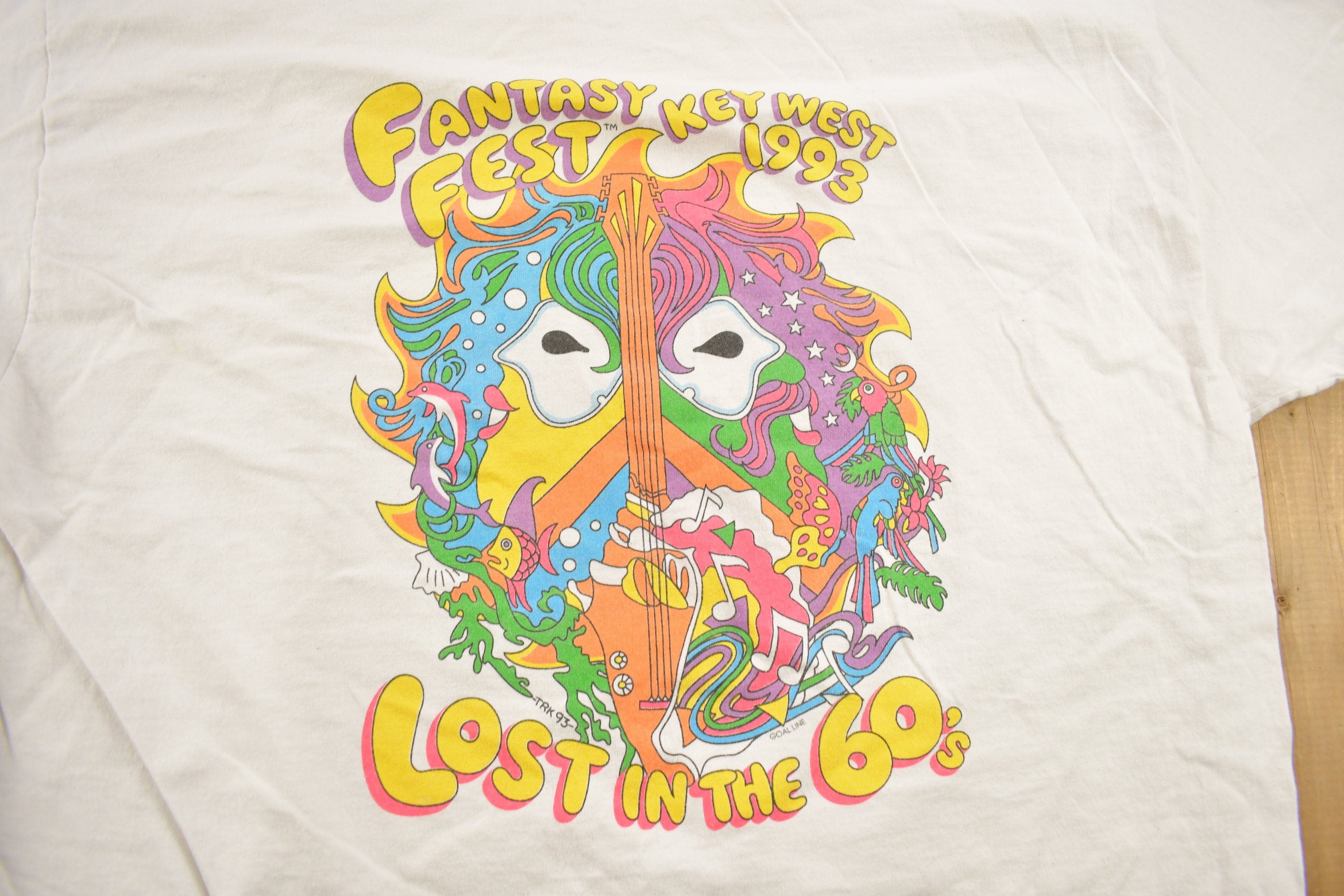 Vintage 1993 Fantasy Fest Key West Lost In The 60's Souvenir T Shirt