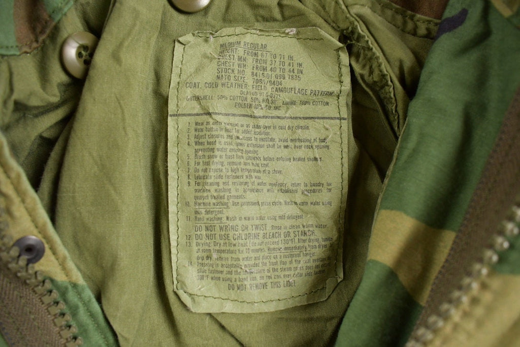 Vintage 1990s Military Cold Weather Field Jacket