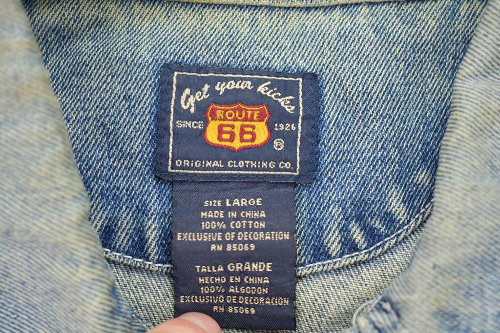 Vintage 1990s Get Your Kicks Denim Jean Jacket