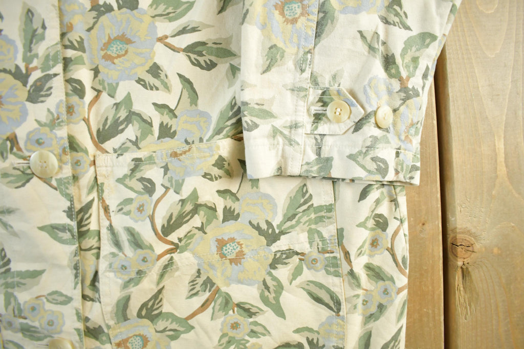 Vintage 90s Eddie Bauer Floral Barn Chore Coat - Women's Medium
