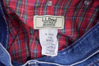 Vintage 1990s L.L Bean Plaid Cotton Lined Jeans 28 x 26