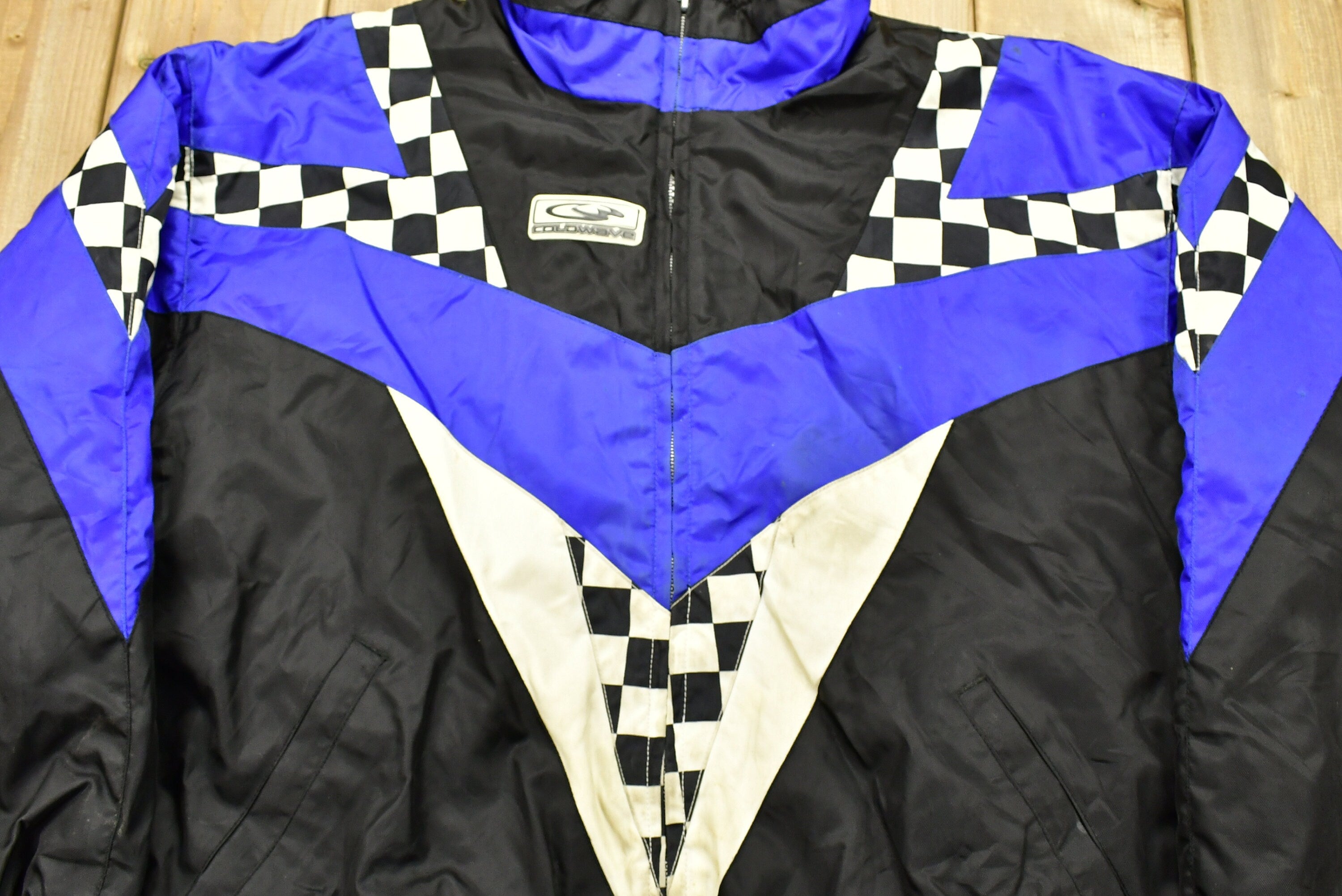 Vintage 1990s Cold Wave Color Block Winter Jacket