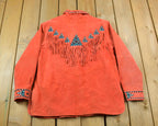 Vintage 80's Bob Mackie Western Button Up Suede Shirt