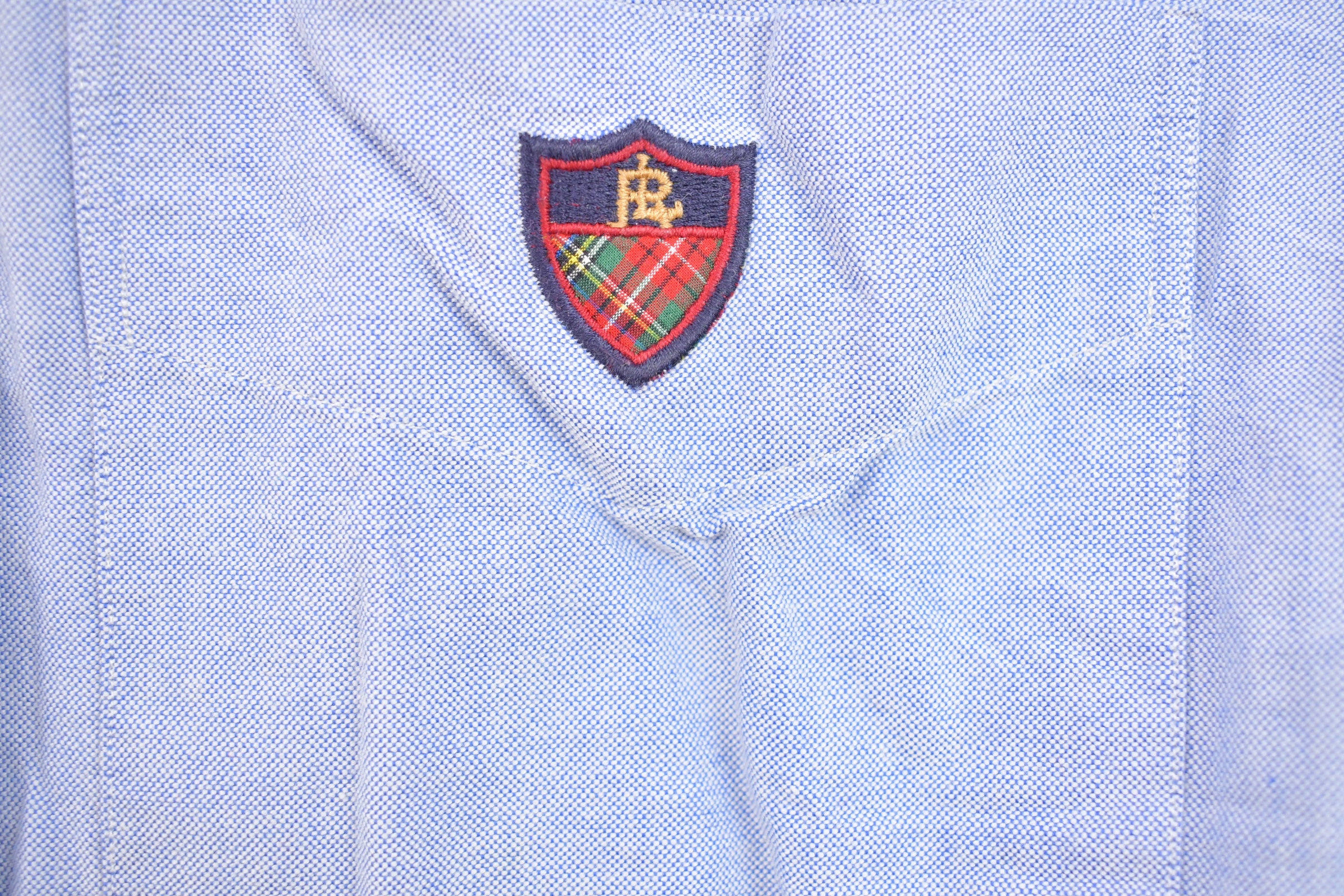 Vintage 1990s Ralph Lauren Golf Light Denim Button Up Shirt