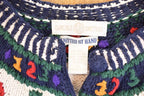 Vintage 1990s Cape Isle Knitters Apple Hand Knit Cardigan Sweater Women's L