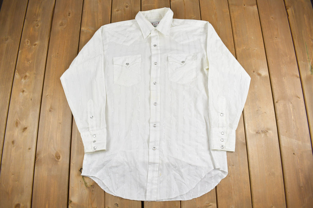 Vintage 1980s H Bar C Western Shirt Button Up