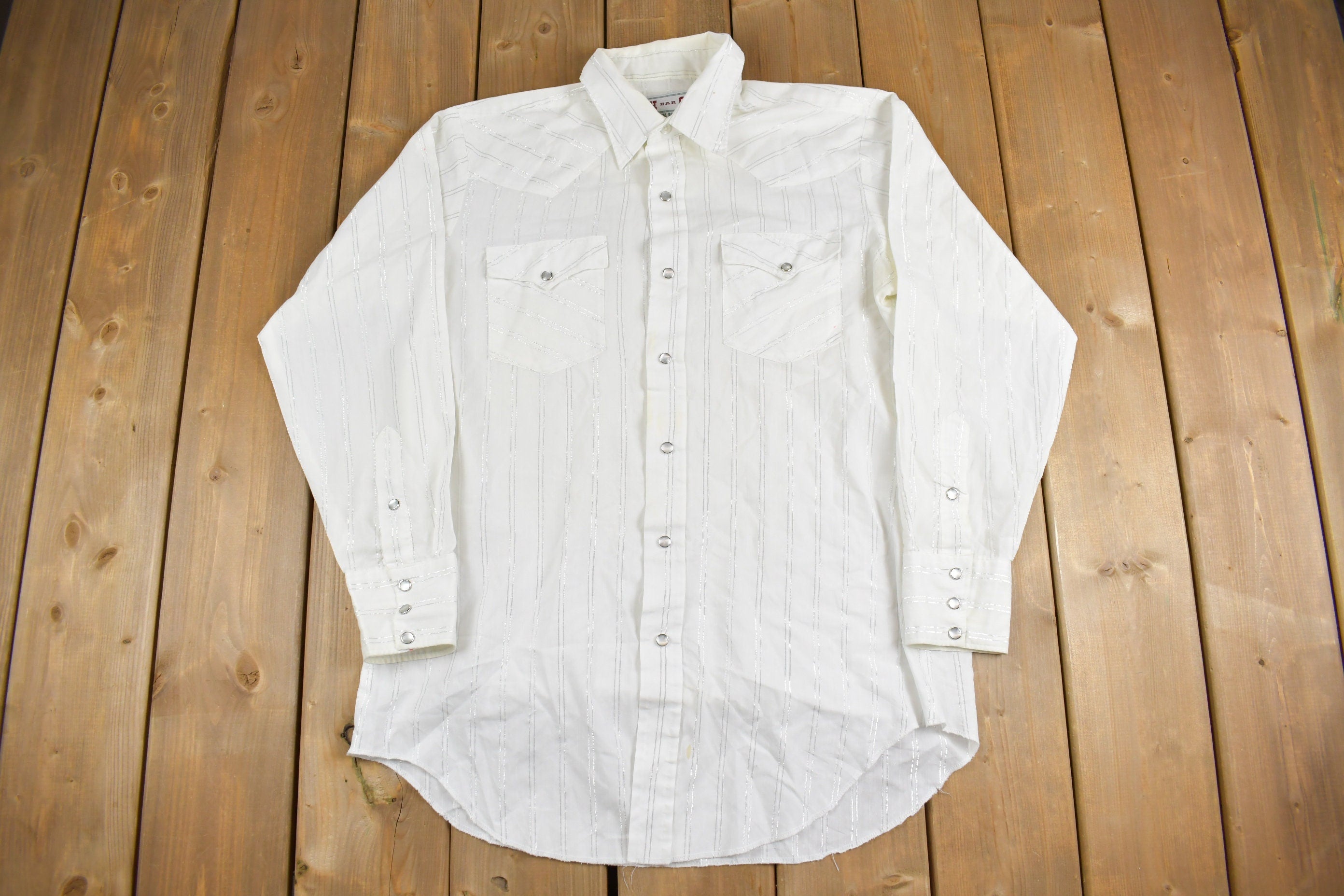 Vintage 1980s H Bar C Western Shirt Button Up