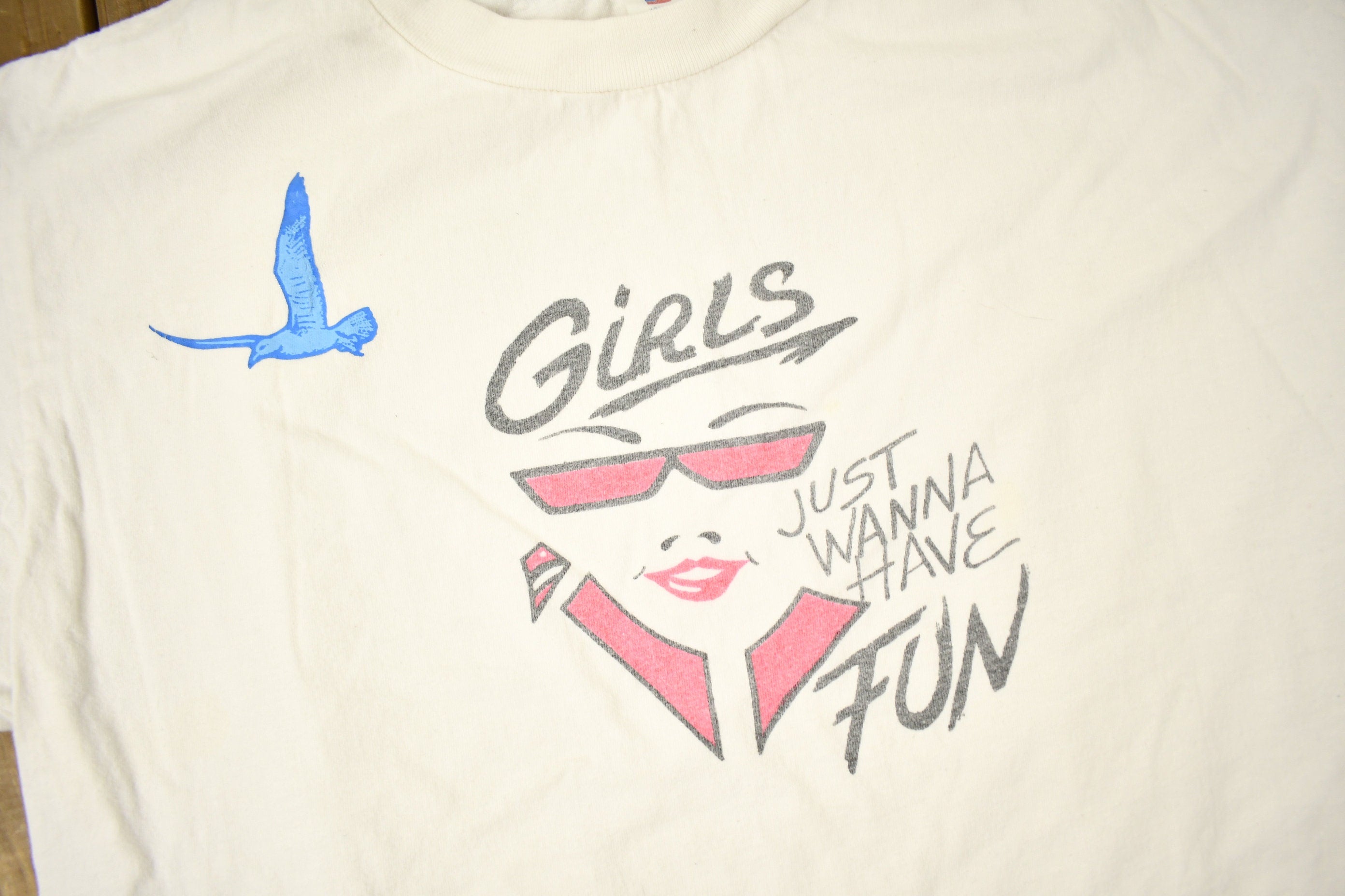 Vintage 1990s Girls Just Wanna Have Fun Graphic T-Shirt