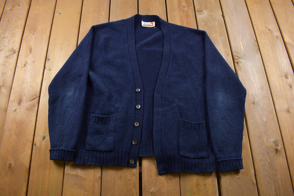 Vintage 1980s Thermax Puritan Knitted Cardigan Sweater