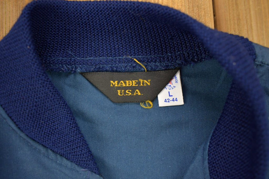 Vintage 1990s Navy Blue Lightweight Bomber Jacket