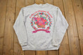 Vintage 1990s Cute Grandma Style Flower Basket Print Crewneck Sweater Made In USA