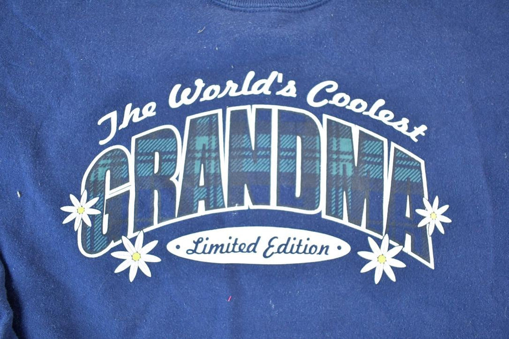 Vintage 1990s Worlds Coolest Grandma Souvenir Jerzees Crewneck Sweatshirt Made In USA