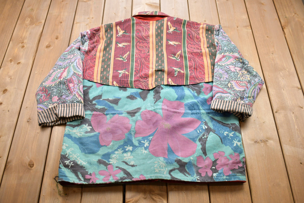 Vintage 1990s Floral All Over Print Canvas Jacket